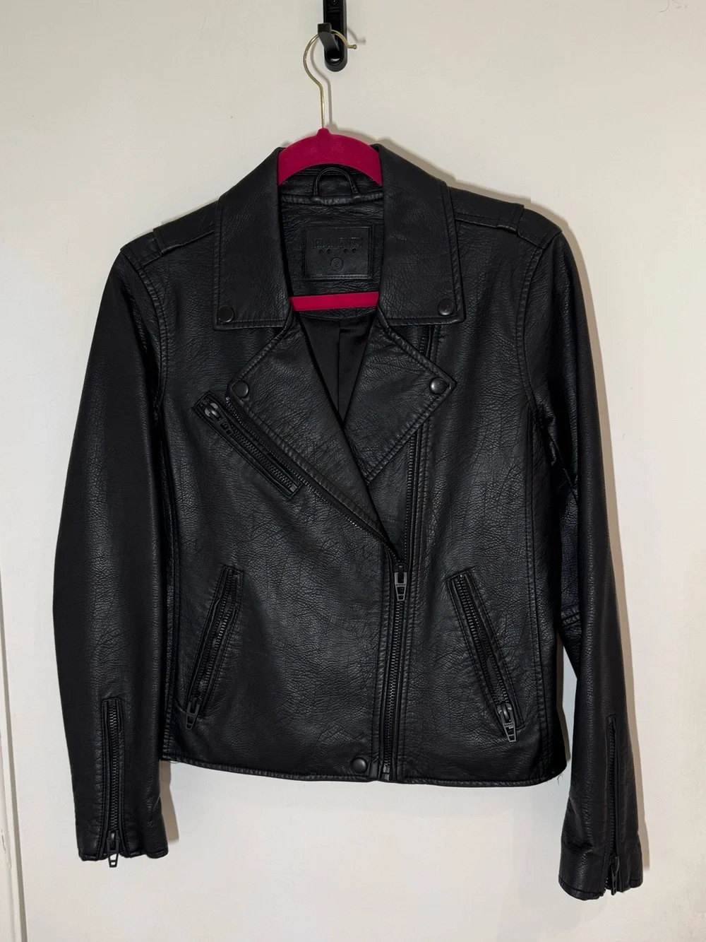 Blank NYC Black Faux Leather Moto Jacket